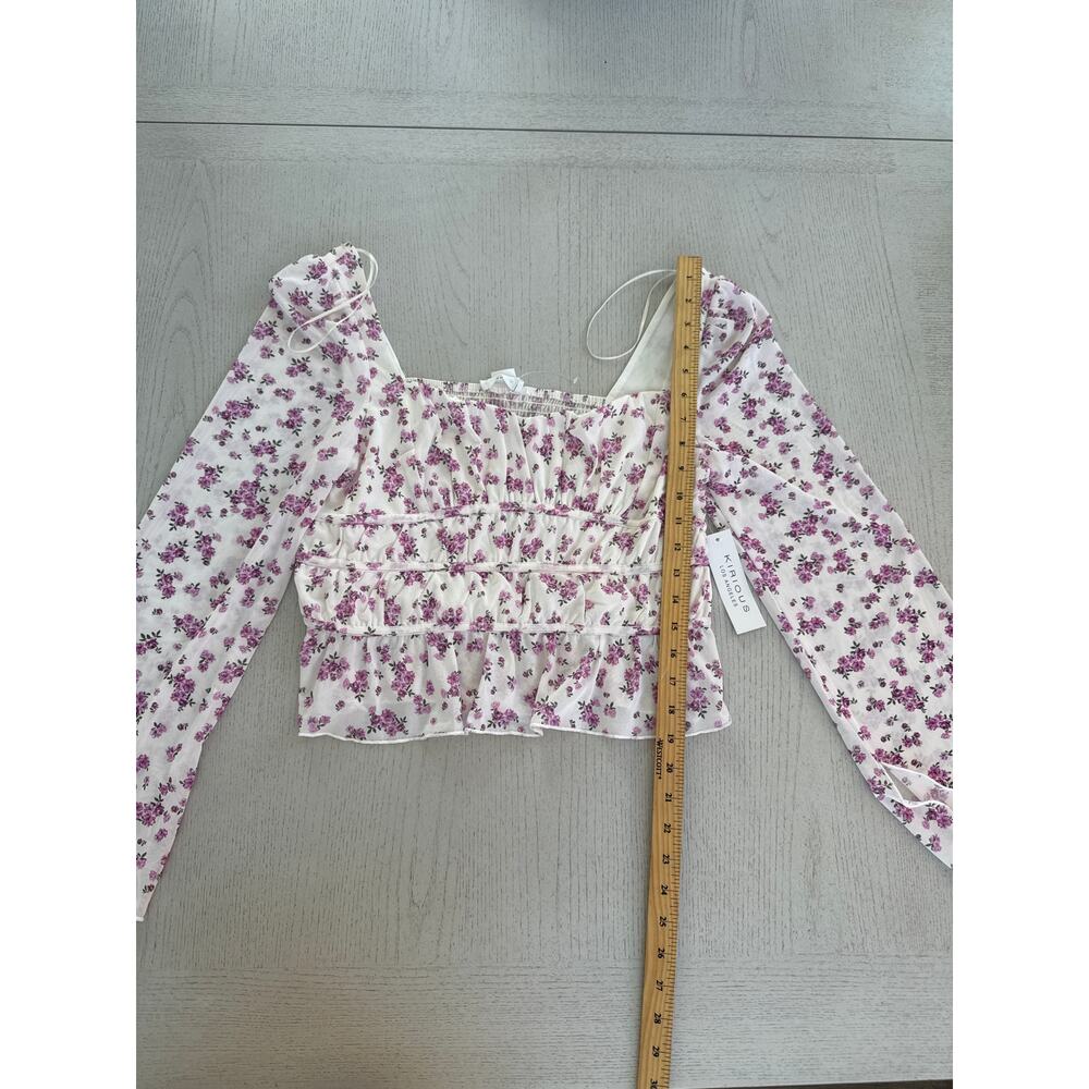 NWT Kirious Floral Cottagecore Ethereal Fairycore Crop Top - Picture 2 of 7